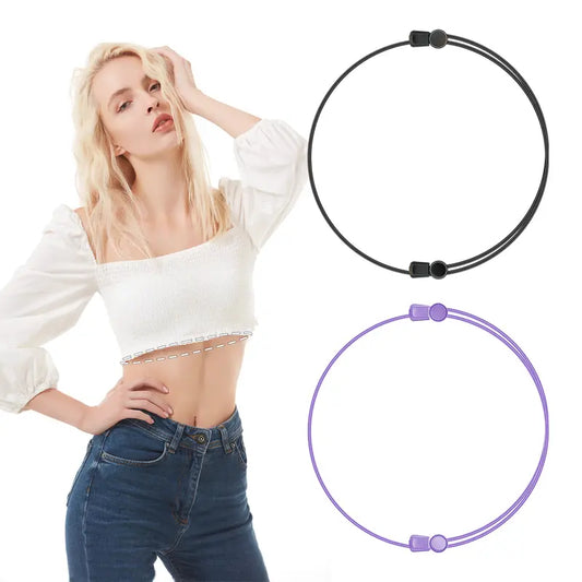Croptuck Adjustable Band,Crop Tuck Band,He Band Transform the Way You Style Your Tops 1 Pcs(Black) Clothes Comfort Fashion Fit Garment Womenswear Comfortable Elastic Overall Underwear Tube Lady